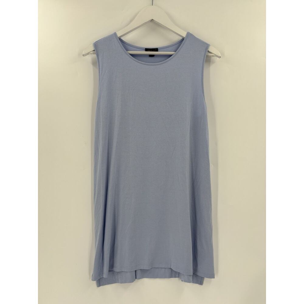 J. Jill Wearever Tank Tunic Womens Medium Tall Blue Sleeveless Relaxed Stretchy